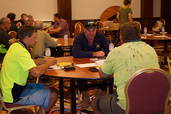 Banana growers Mihkel Tammiku and Scott Franklin at Innisfail roadshow