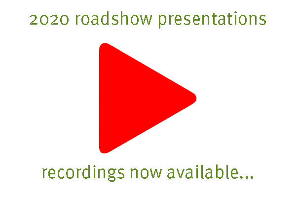 Missed the roadshows? Recordings of the variety presentations are now available...