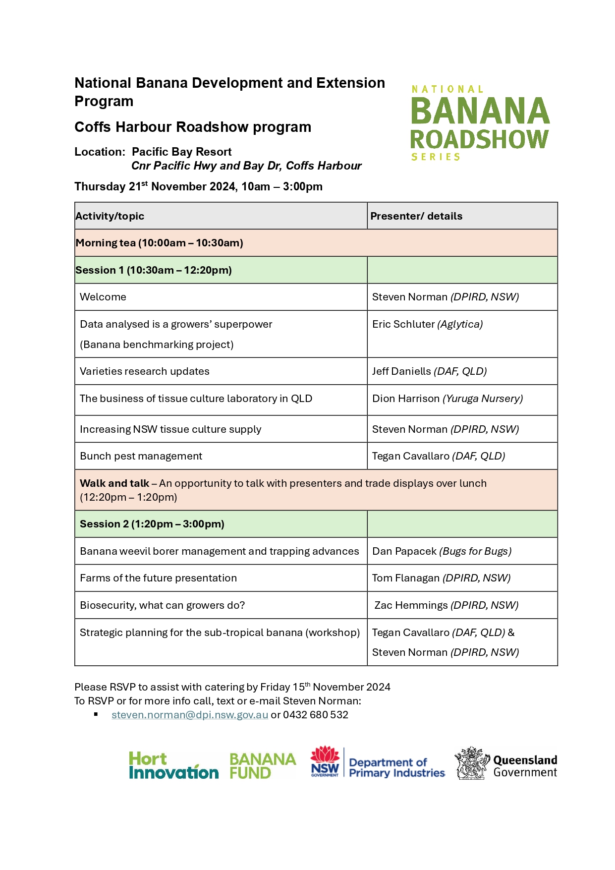 NSW roadshow agenda 2024