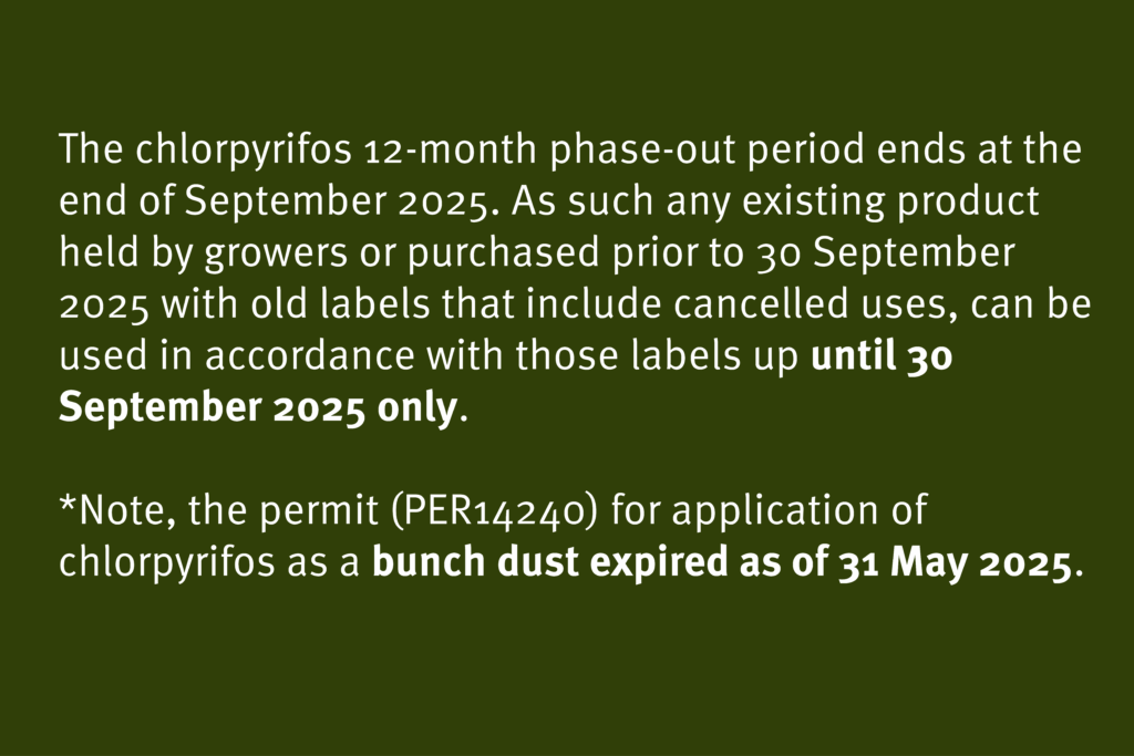 Bunch pest and disease management information!